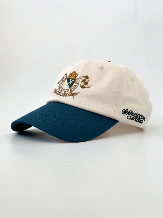 Schöne Sterne Royal Car Club Cap – edles Oldmoney Design in Beige blau vom Mercedes‑Benz Festival