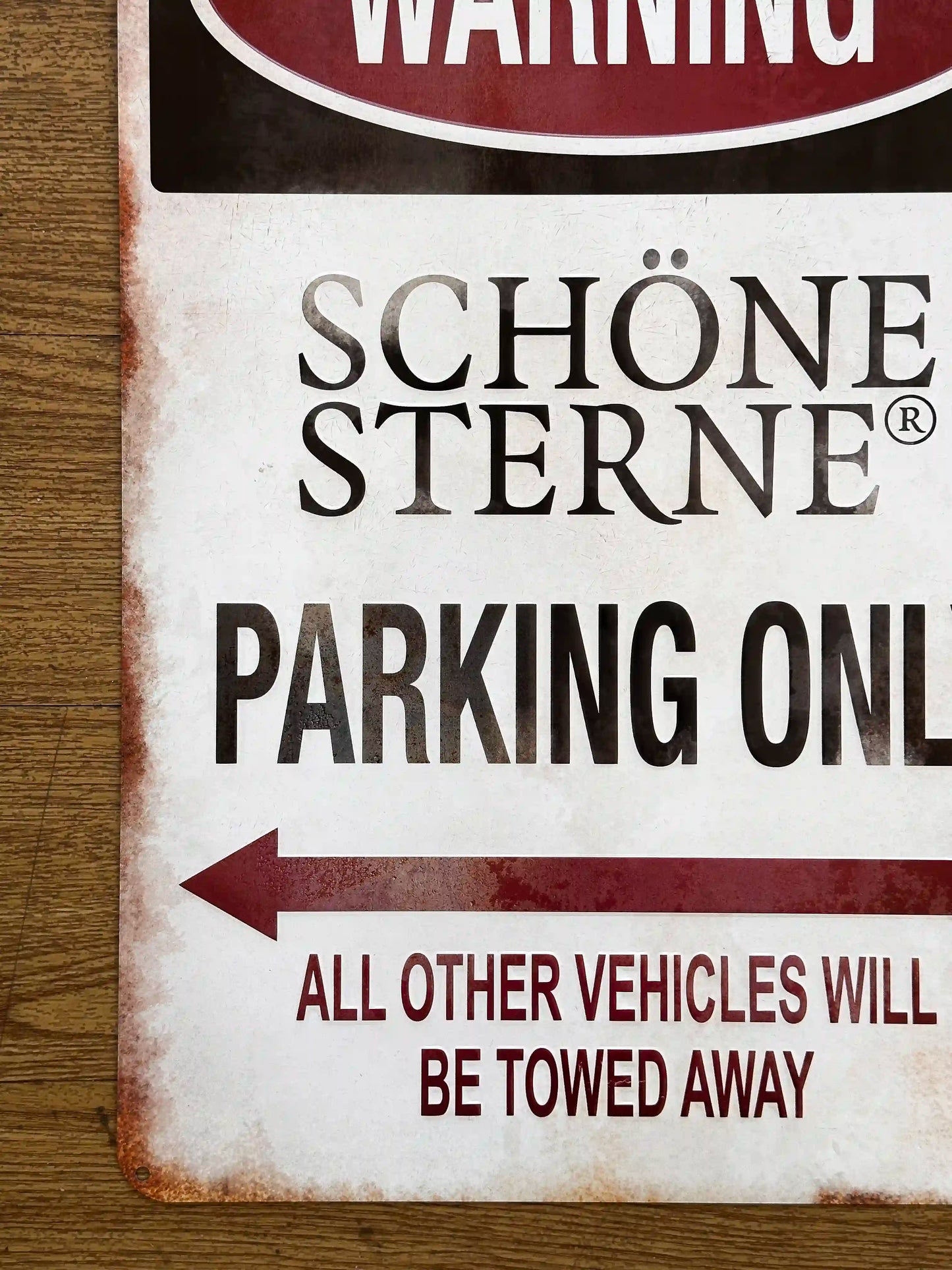 SCHÖNE STERNE "🅿️ Only" Blechschild