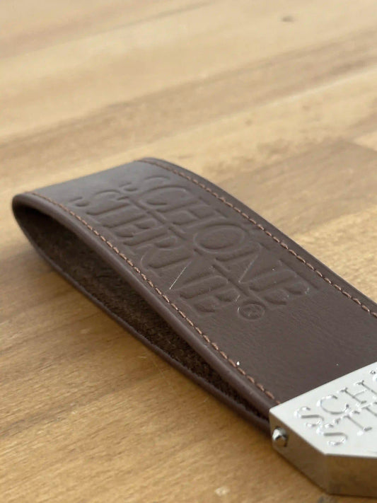 Mercedes Benz Leder Lanyard – elegantes Schöne Sterne Schlüsselband aus Echtleder mit Logo Prägung