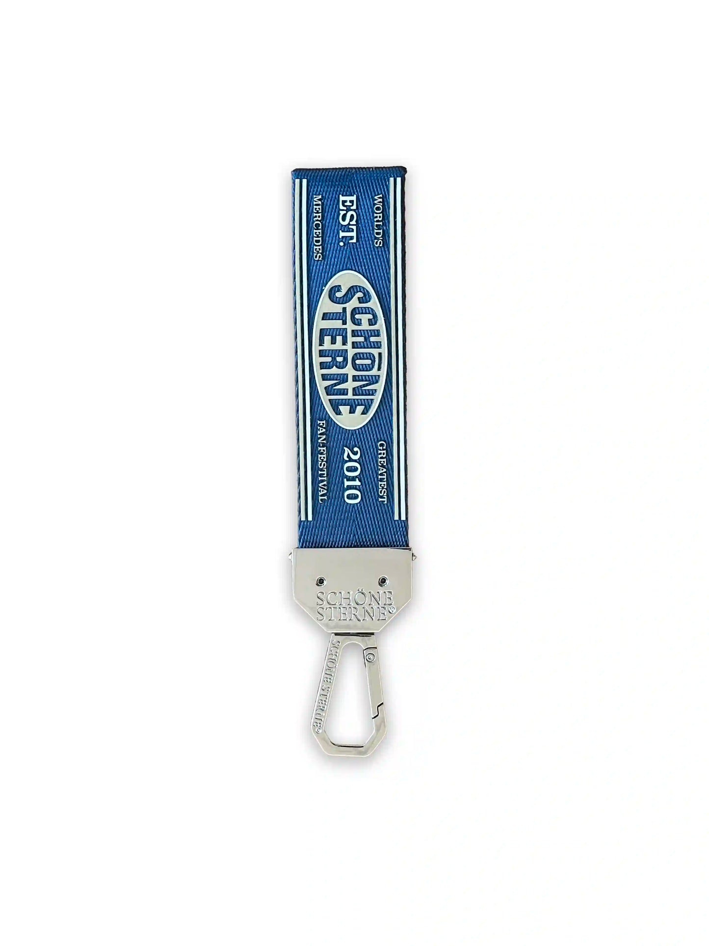 Mercedes Benz Lanyard in blau mit 3D Silikon Logo – Schlüsselband mit gravierten Haken