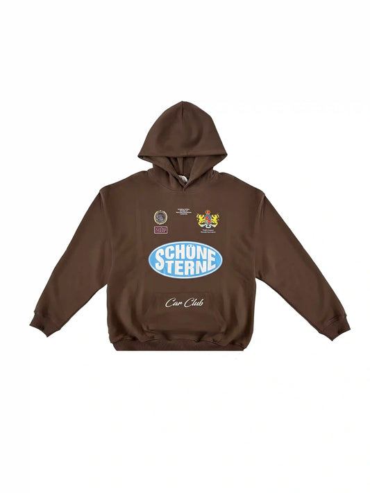 Racing Hoodie Brown