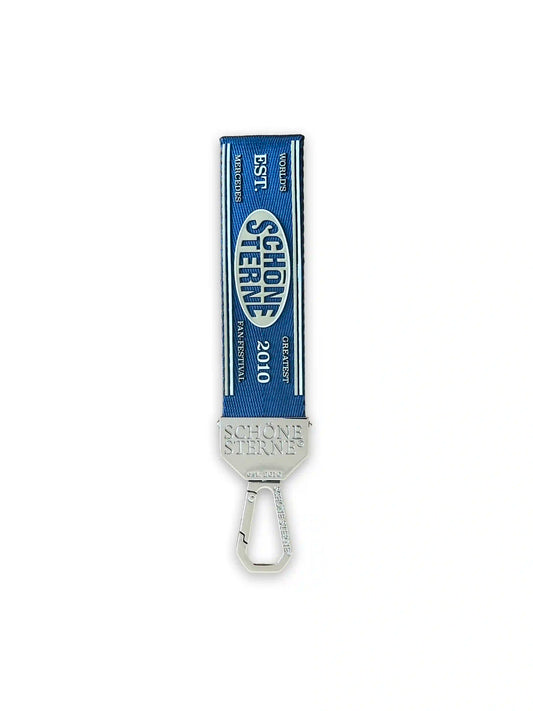 Mercedes Benz Lanyard in blau mit 3D Silikon Logo – Schlüsselband mit gravierten Haken