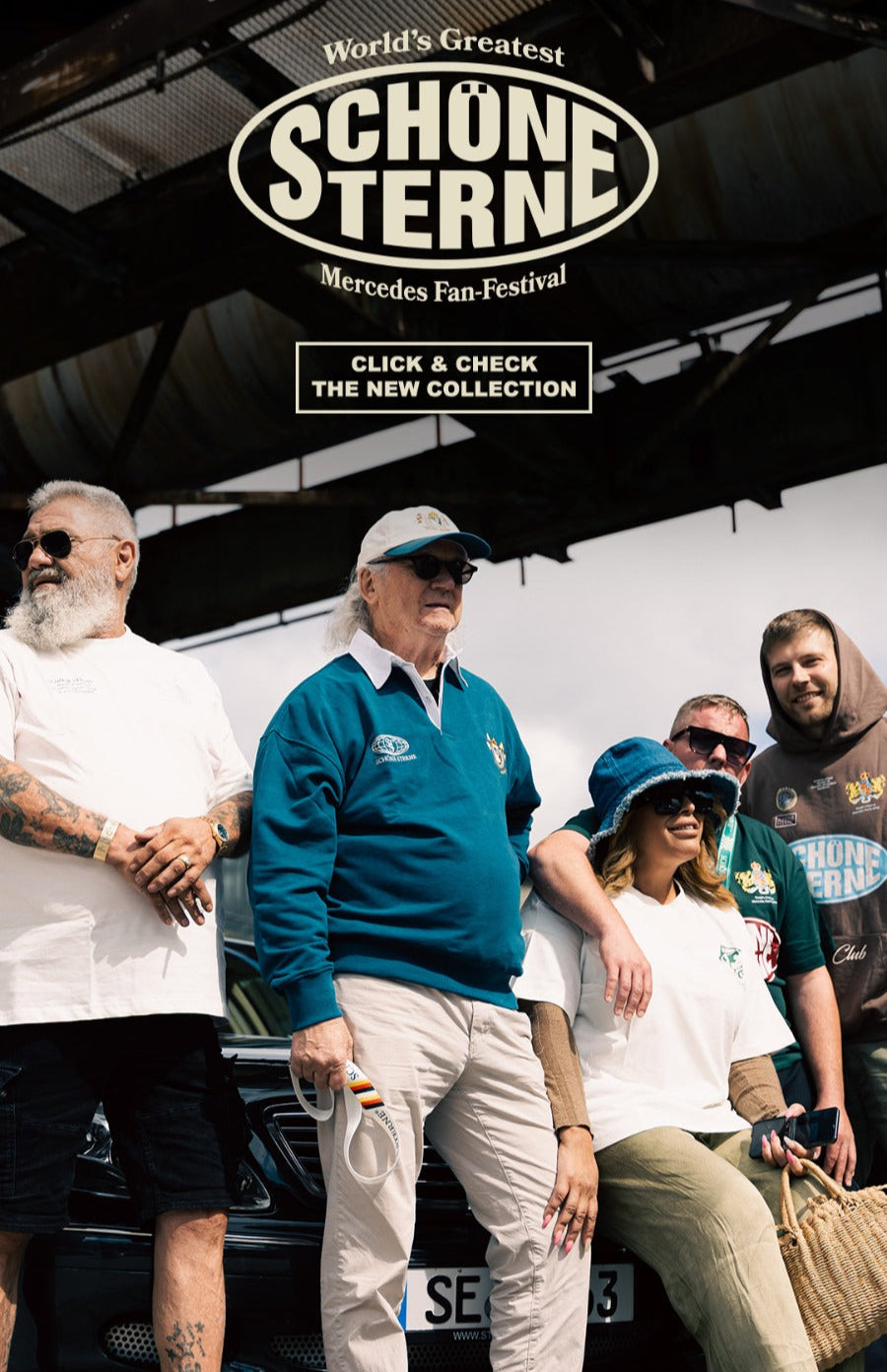 Schoene Sterne Streetwear Kollektion mit Oversize Shirts und Hoodies für Mercedes Benz Fans